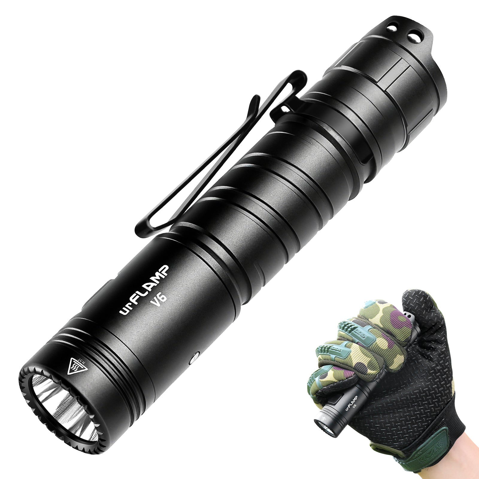 urFlamp® V6 Night's Watch: 1300 Lumens Compact Flashlight