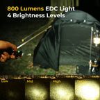 urFlamp® E8: EDC Keychain Light Mini Flashlight