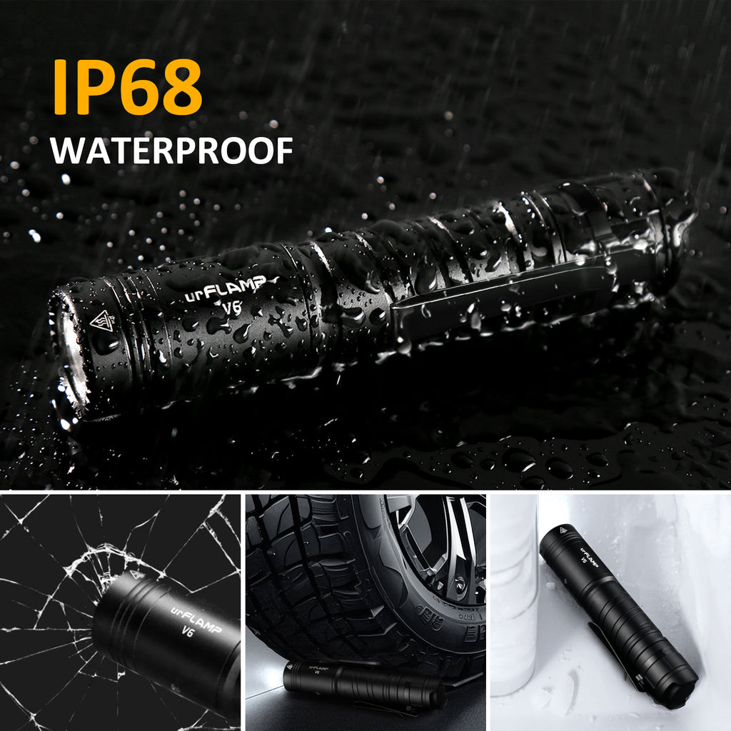 urFlamp® V6 Night's Watch: 1300 Lumens Compact Flashlight