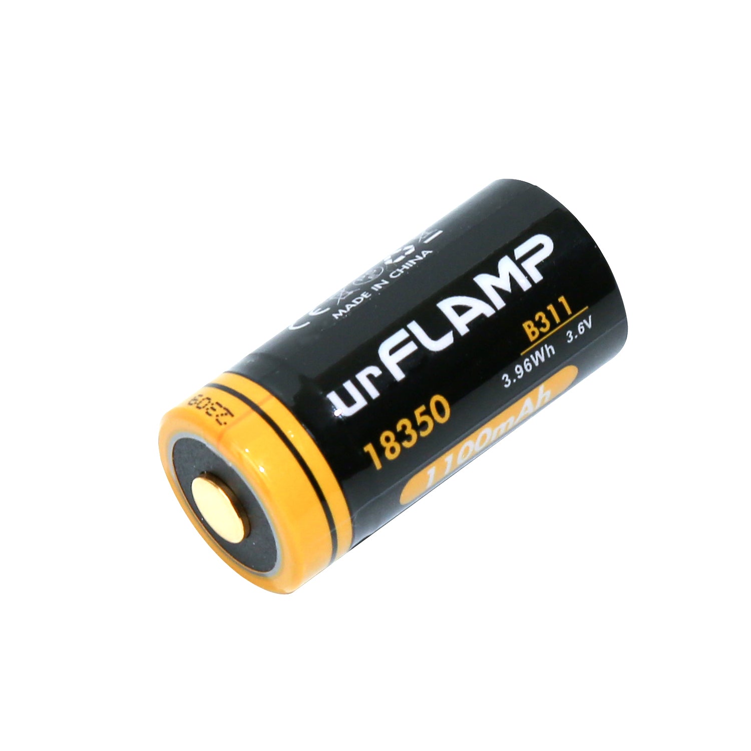 urFlamp® 18350 Battery 1100mAh ×2pcs