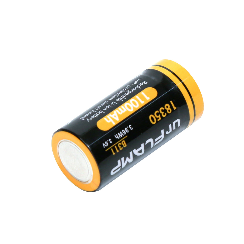 urFlamp® 18350 Battery 1100mAh ×2pcs