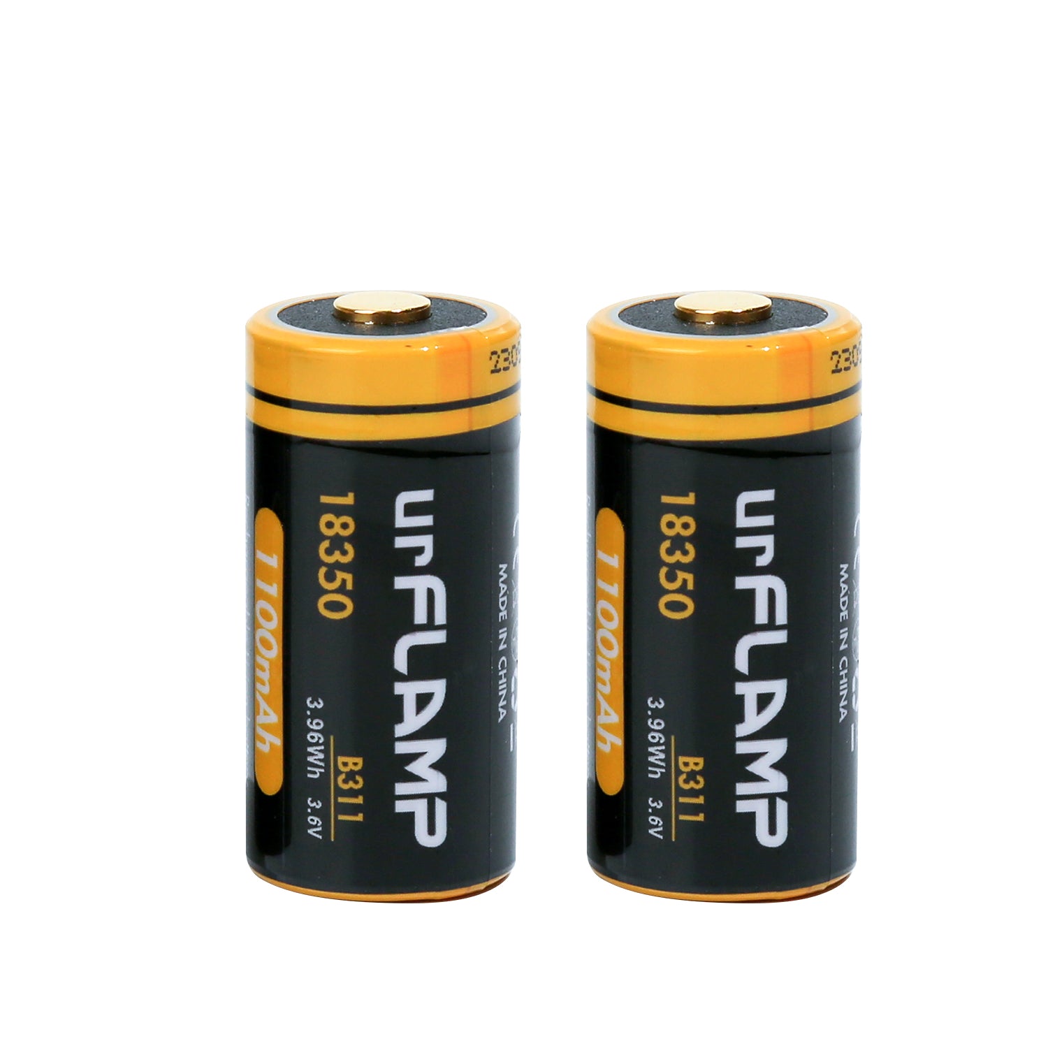 urFlamp® 18350 Battery 1100mAh ×2pcs