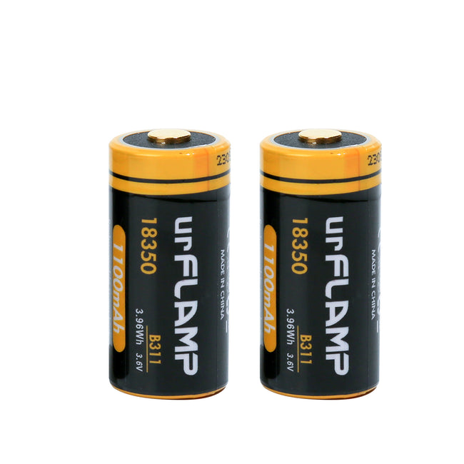 urFlamp® 18350 Battery 1100mAh ×2pcs Hover Image