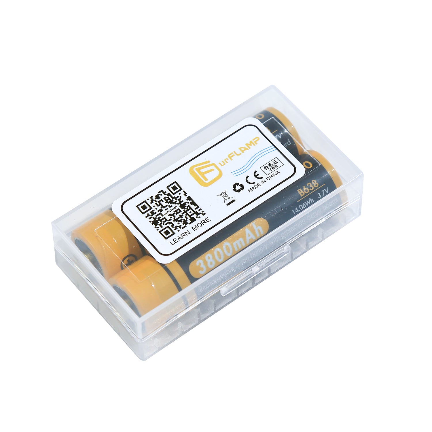 urFlamp® 18650 Battery 3800mAh ×2pcs