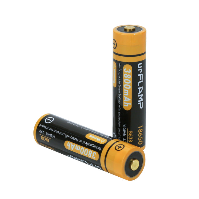 urFlamp® 18650 Battery 3800mAh ×2pcs Main Image
