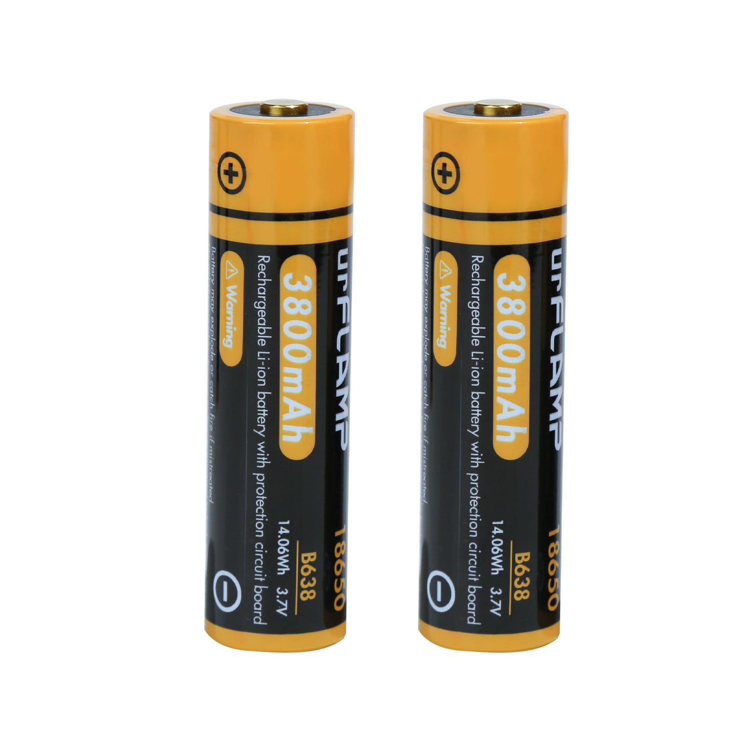 urFlamp® 18650 Battery 3800mAh ×2pcs Main image