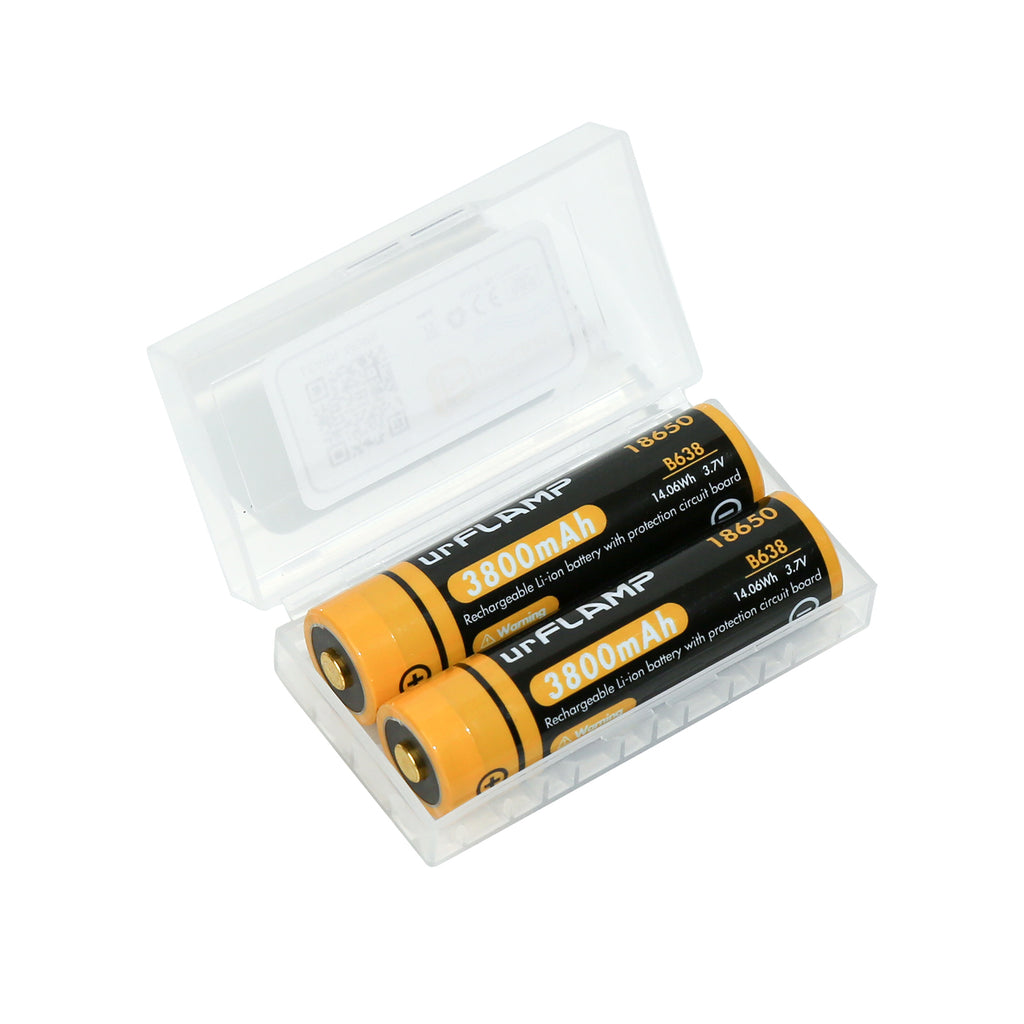 urFlamp® 18650 Battery 3800mAh ×2pcs